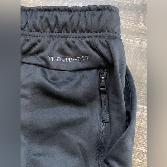 NEW Nike Therma Men's Small Therma-FIT Open Hem Fitness Pants - Black/White - Picture 8 of 10